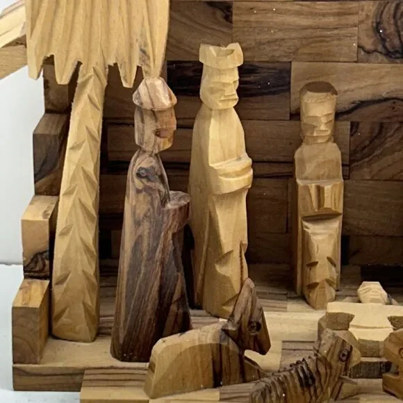 Hand Carved Wooden Nativity Set Made In Bethlehem West Bank Christmas ‼️Read‼️ - Picture 5 of 13